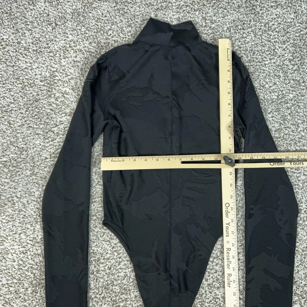 Nike Bodysuit Womens XS Black Tech Pack Dri FIT ADV Jacquard Long Sleeve Sport